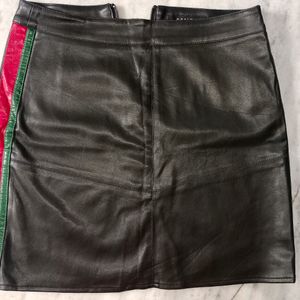 Trendy Leather Mini Skirt