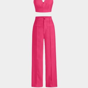 Two Piece Set: Aesthetics Pink Top With Trouser!!!