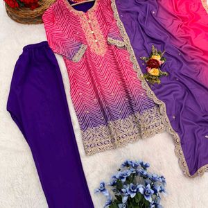 Diwali Sale Party Wear Kurti Plazo Vt