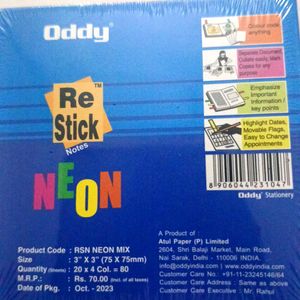 Oddy Sticky Neon Colored Notes