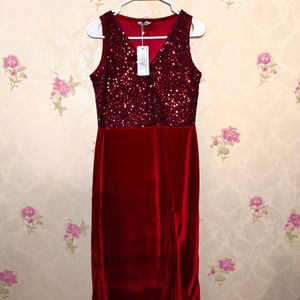 Red Embellished Dress