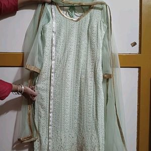 Embroidered Kurta Palazzo Set