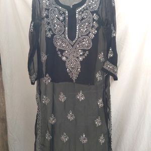 New Blak Mirror Work Formal Kurti