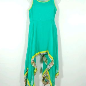 Mohr Green Sleeveless Fishcut Dress (Women)