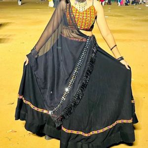 Black Colour Lehenga Skirt