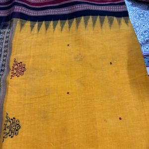 Double Border Cotton Bomkai Saree