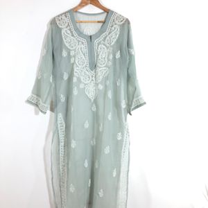 Grey Embroided Kurta(Women’s)