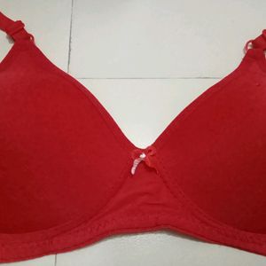 Red Colour Padded Bra