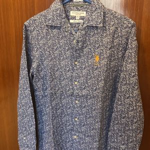 Floral Blue US Polo Shirt