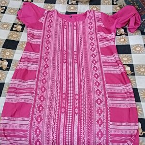 Pink Office Wear Kurti