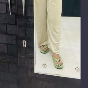 Button Straight Leg Pants