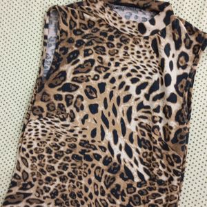 SHEIN Leopard print Halter neck Bodycon Dress