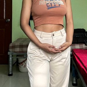 Brown Crop Top