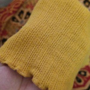 Mustard Top And Muti Colour Cap