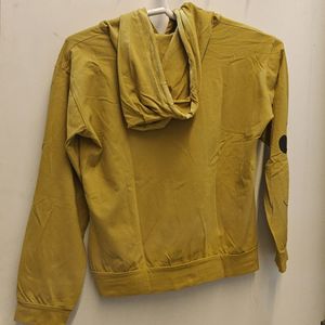 Mustard Yellow Hoddie Mickey Mouse Design