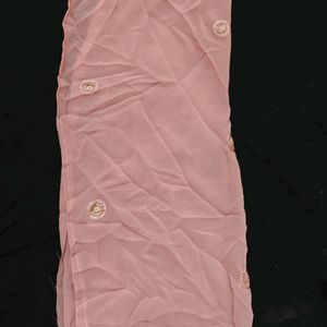 Pink Unstitched Dress Material