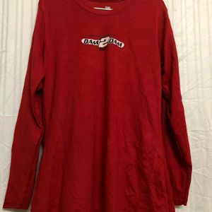 Syntrel Red Long Sleeve T Shirt