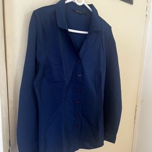 Blue Formal Fitted Shirt