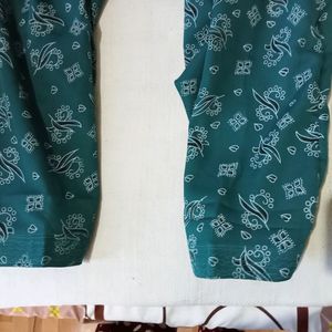 Sea Green Printed Suit