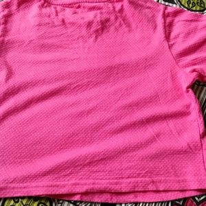 Pink Color Crop Top🩷