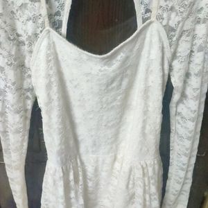 White Net Christmas Dress