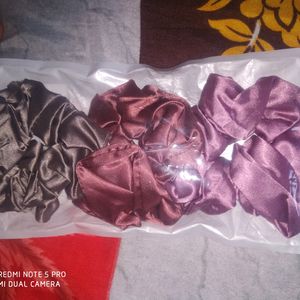 Atrube's Luxury Silk Satin Scrunchy Hair Band Comb