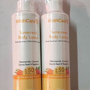 Wishcare Sunscreen Body Lotion Combo