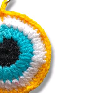 Evil Eye Handmade Crochet Keychain💛