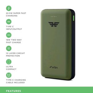 URBN 20000 mAh  22.5W Super Fast Charging