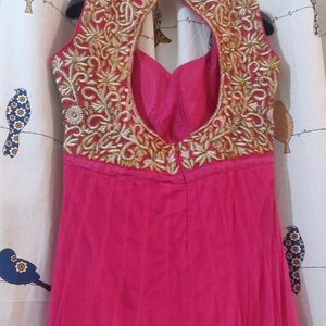 Pink Anarkali With Heavy Dupatta Suit💕for Wedding