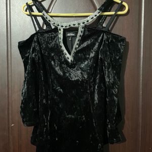 Black Velvet Party Wear