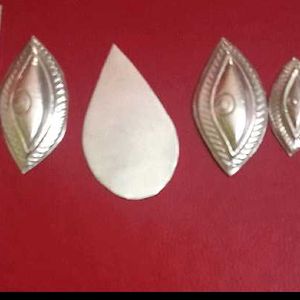 Pure Silver (Chandi) Eyes And Bindi One Ring Free