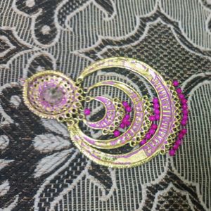 3 Layer Pink Circle Earring