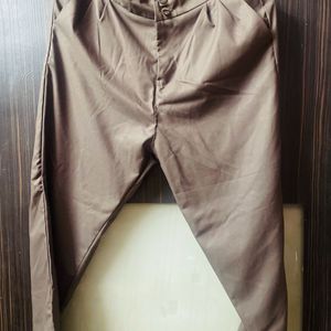 XL Size Stylish Brown Women Trousers