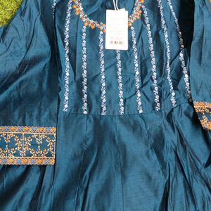 Beautiful Partwear Anarkali Silk Kurti