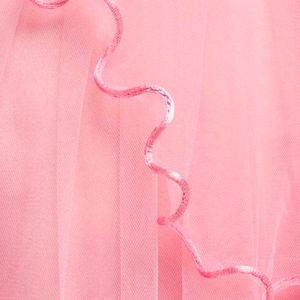 Girls Pink Half Embellished Gown