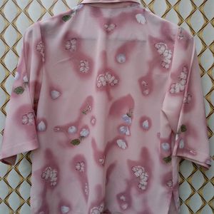 New Baggy Oversized Floral Pink Shirt