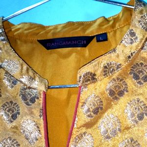 Golden Anarkali Kurta For Navaratri Special