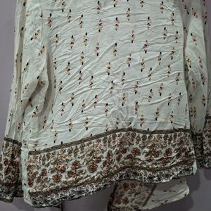 Crepe Shrug Knoted