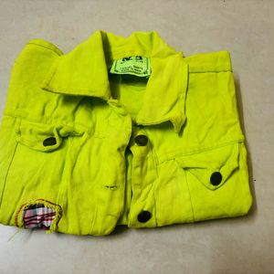 yellow denim jacket for women