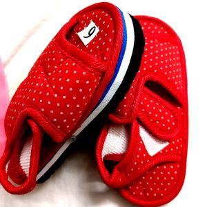 Baby Cotton Sandals  And Bath Cap