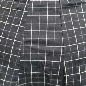 Black & White Yarn Dyed Check Tennis Skirt