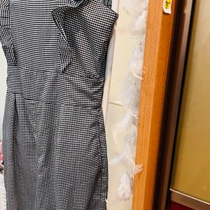 Checked Print Jumpsuit Grey Color Casual Wear