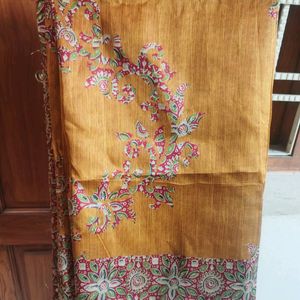 Beautiful Unused Golden Brown Saree.