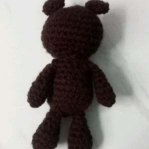 Dark Brown Crochet Teddy