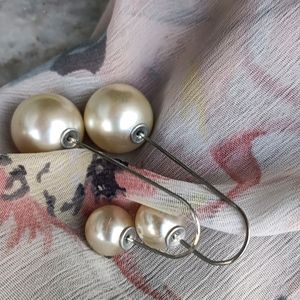 White Pearl Stud Earrings