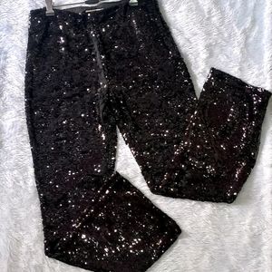 Heavy Black Sequins Trouser