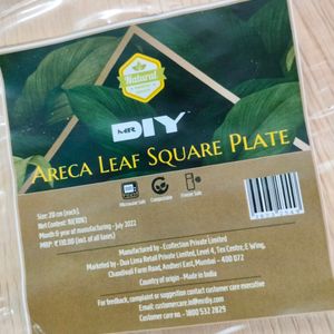 Leaf square Plate (pack Of 10)