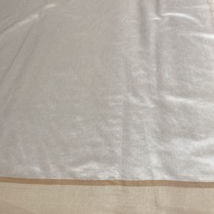 New Off White Golden Zari Saree For Grabs