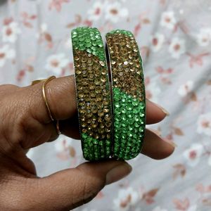 Metallic Stone Bangles